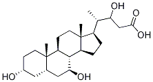 (3α,5β,7β)- 3,7,22-Trihydroxycholan-24-oic Acid,108266-90-6,结构式