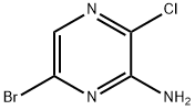 6-ブロモ-3-クロロピラジン-2-アミン 化学構造式