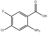 2-アミノ-4-クロロ-5-フルオロ安息香酸 化学構造式