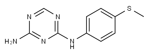 s-Triazine, 2-amino-4-(p-(methylthio)anilino)- Structure