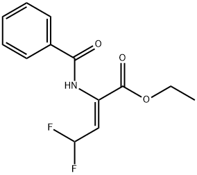 (Z)-Ethyl 2-benzaMido-4,4-difluorobut-2-enoate Structure