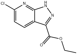 ETHYL 6-CHLORO-1H-PYRAZOLO[3,4-B]PYRIDINE-3-CARBOXYLATE 结构式