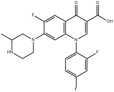 1-(2,4-ジフルオロフェニル)-6-フルオロ-1,4-ジヒドロ-7-(3-メチル-1-ピペラジニル)-4-オキソ-3-キノリンカルボン酸