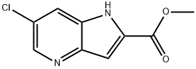 6-クロロ-4-アザインドール-2-カルボン酸メチル 化学構造式