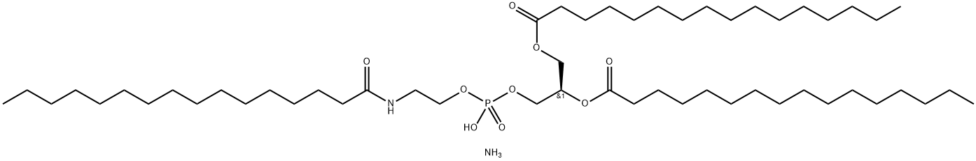 1,2-DIHEXADECANOYL-SN-GLYCERO-3-PHOSPHO[N-HEXADECANOYL]ETHANOLAMINE AMMONIUM SALT Struktur