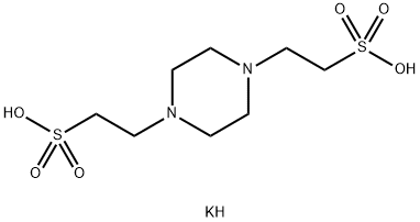 Piperazine-N,N'-bis-(2-ethanesulphonic acid) dipotassium salt Structure