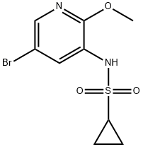 N-(5-溴-2-甲氧基-3-吡啶)环丙烷磺酰胺 结构式