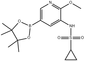 N-(2-Methoxy-5-(4,4,5,5-tetraMethyl-1,3,2-dioxaborolan-2-yl)pyridin-3-yl)cyclopropanesulfonaMide Structure