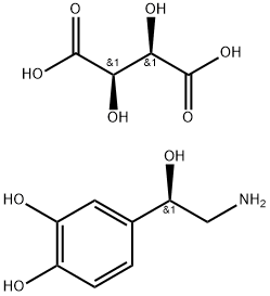 酒石酸水素 L-ノルアドレナリン 化学構造式