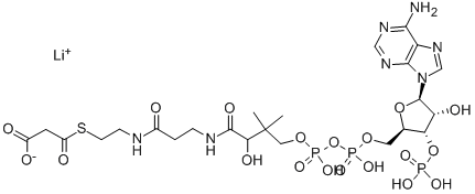 丙二酰辅酶 A 锂盐,108347-84-8,结构式