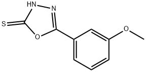 5-(3-メトキシフェニル)-1,3,4-オキサジアゾール-2-チオール 化学構造式