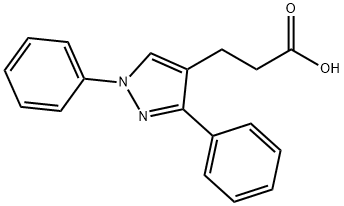 1,3-DIPHENYLPYRAZOLE-4-PROPIONIC ACID Structure