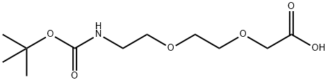2-[2-(叔丁氧羰基氨基)乙氧基]乙氧基乙酸 结构式