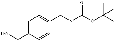 1-(N-BOC-アミノメチル)-4-(アミノメチル)ベンゼン 化学構造式