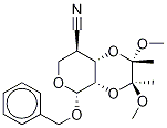 Benzyl 4-Cyano-4-deoxy-2,3-O-[(1S,2S)-1,2-dimethoxy-1,2-dimethyl-1,2-ethanediyl]-β-D-arabinopyranoside Structure