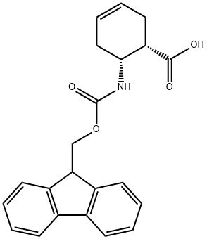 Fmoc-(1S,2R)-(+)-2-aminocyclohex-4-ene-carboxylicacid Structure