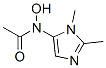 N-acetyl-1,2-dimethyl-5-hydroxylaminoimidazole Struktur