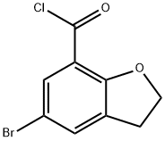 5-ブロモ-2,3-ジヒドロベンゾ[B]フラン-7-カルボニルクロリド 化学構造式