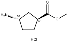 Trans-(1S,2S)-Methyl 3-aMinocyclopentanecarboxylate hydrochlorid Structure