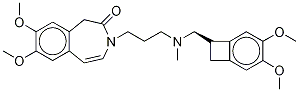 3-[3-[[[(7S)-3,4-DiMethoxybicyclo[4.2.0]octa-1,3,5-trien-7-yl]Methyl]MethylaMino]propyl]-1,3-dihydro-7,8-diMethoxy-H-3-benzazepin-2-one 化学構造式