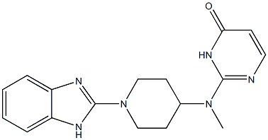 2-((1-(1H-Benzimidazol-2-yl)-4-piperidinyl)methylamino)-4(1H)-pyrimidi none Structure