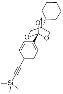 ((4-(4-Cyclohexyl-2,6,7-trioxabicyclo(2.2.2)oct-1-yl)phenyl)ethynyl)tr imethylsilane 结构式