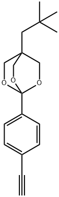 2,6,7-Trioxabicyclo(2.2.2)octane, 4-(2,2-dimethylpropyl)-1-(4-ethynylp henyl)- 结构式