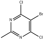 5-溴-4,6-二氯-2-甲基嘧啶, 1086376-43-3, 结构式