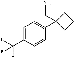 {1-[4-(Trifluoromethyl)phenyl]cyclobutyl}methylamine Struktur