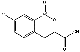 3-(4-BroMo-2-nitrophenyl)propionic acid, 96% 化学構造式