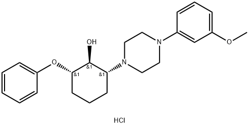 (1-alpha,2-beta,6-beta)-2-(4-(3-Methoxyphenyl)-1-piperazinyl)-6-phenox ycyclohexanol 2HCl Structure