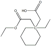 1,1-Cyclohexanediacetic acid diethyl ester Structure