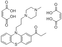 1-Propanone, 1-(10-(3-(4-methyl-1-piperazinyl)propyl)phenothiazin-2-yl )-, dimaleate Structure