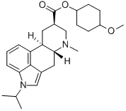 1-イソプロピル-6-メチルエルゴリン-8β-カルボン酸4β-メトキシシクロヘキサン-1α-イル 化学構造式