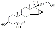 (3β,5β,15α,16α,17β)-15,16-Dihydro-17-(3-hydroxy-1-propynyl)-3'H-cycloprop[15,16]androsta-6,15-diene-3,5,17-triol Structure