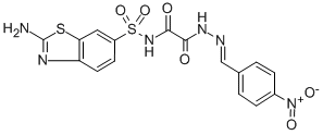 108679-70-5 Acetic acid, (((2-amino-6-benzothiazolyl)sulfonyl)amino)oxo-, ((4-nitr ophenyl)methylene)hydrazide