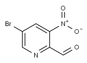 5-ブロモ-3-ニトロピリジン-2-カルブアルデヒド 化学構造式