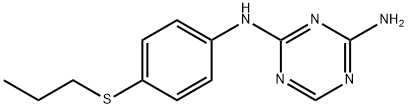s-Triazine, 2-amino-4-(p-(propylthio)anilino)- 化学構造式