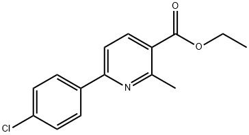 ETHYL 6-(4-CHLOROPHENYL)-2-METHYLPYRIDINE-3-CARBOXYLATE Structure