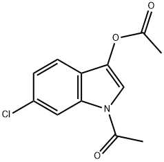 N-乙酰基-6-氯吲哚-3-乙酸酯, 108761-33-7, 结构式