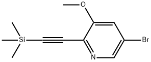 5-Bromo-3-methoxy-2-((trimethylsilyl)ethynyl)-pyridine Struktur