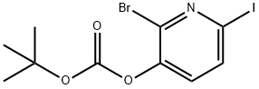 2-BROMO-6-IODOPYRIDIN-3-YL TERT-BUTYL CARBONATE, 1087659-26-4, 结构式