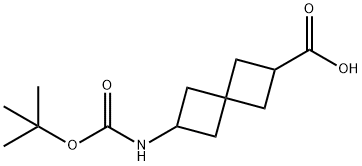 Spiro[3.3]heptane-2-carboxylic acid, 6-[[(1,1-dimethylethoxy)carbonyl]amino]- Struktur