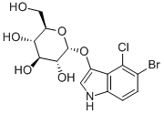 5-Bromo-4-chloro-3-indolyl-a-D-glucopyranoside Struktur