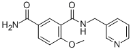 3-carbamyl-(3'-picolyl)-4-methoxy-1-benzamide Struktur