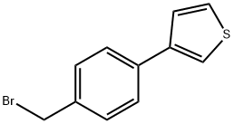 3-[4-(ブロモメチル)フェニル]チオフェン 化学構造式