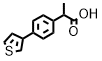 2-[4-(3-Thienyl)phenyl]propionic acid methyl ester (free acid) Structure