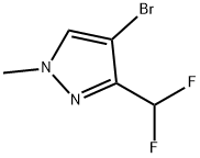 4-broMo-3-(difluoroMethyl)-1-Methyl-1H-pyrazole Structure