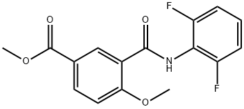 3-(2,6-二氟苯基氨基甲酰基)-4-甲氧基苯甲酸甲酯, 1089278-51-2, 结构式