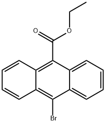 10-ブロモアントラセン-9-カルボン酸エチル 化学構造式